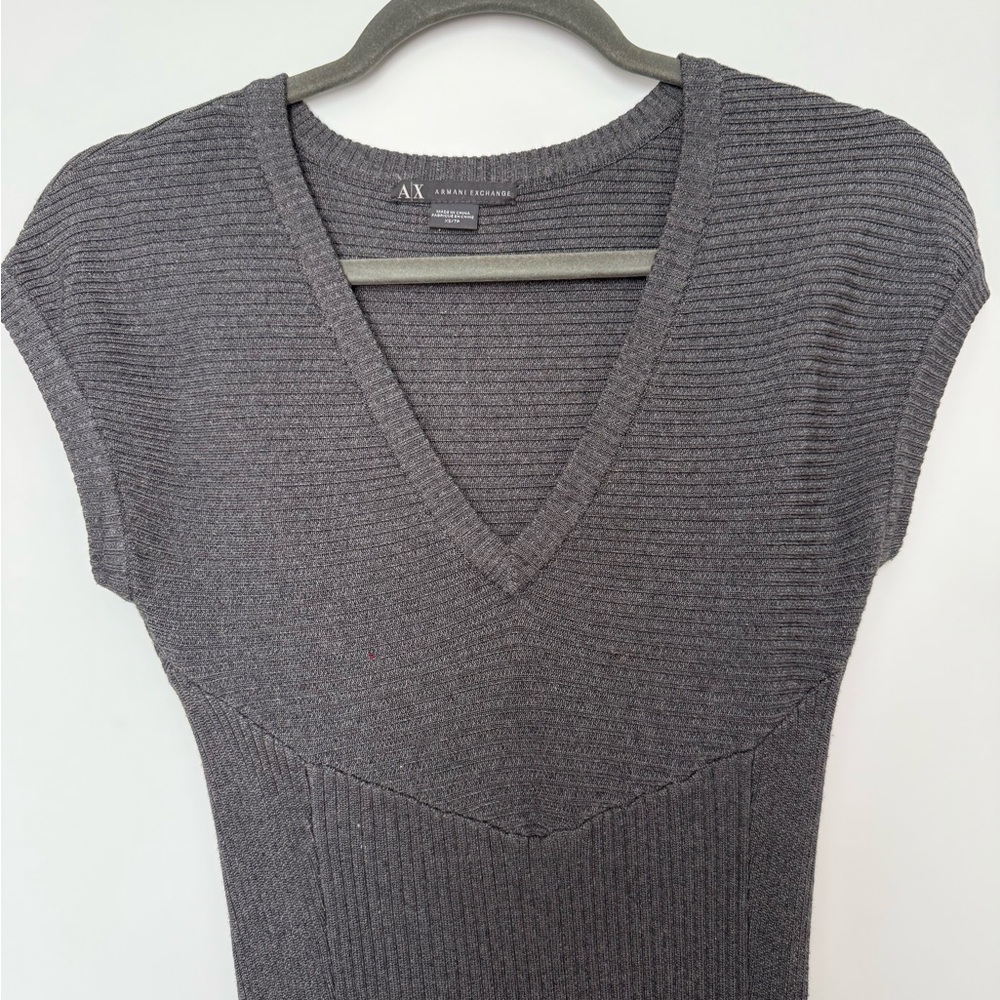 Armani Exchange Gray Knit Dress